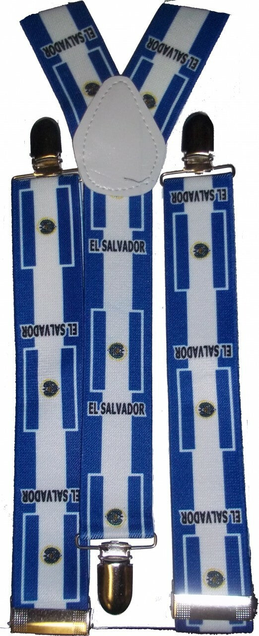 International Flag Suspenders El Salvador