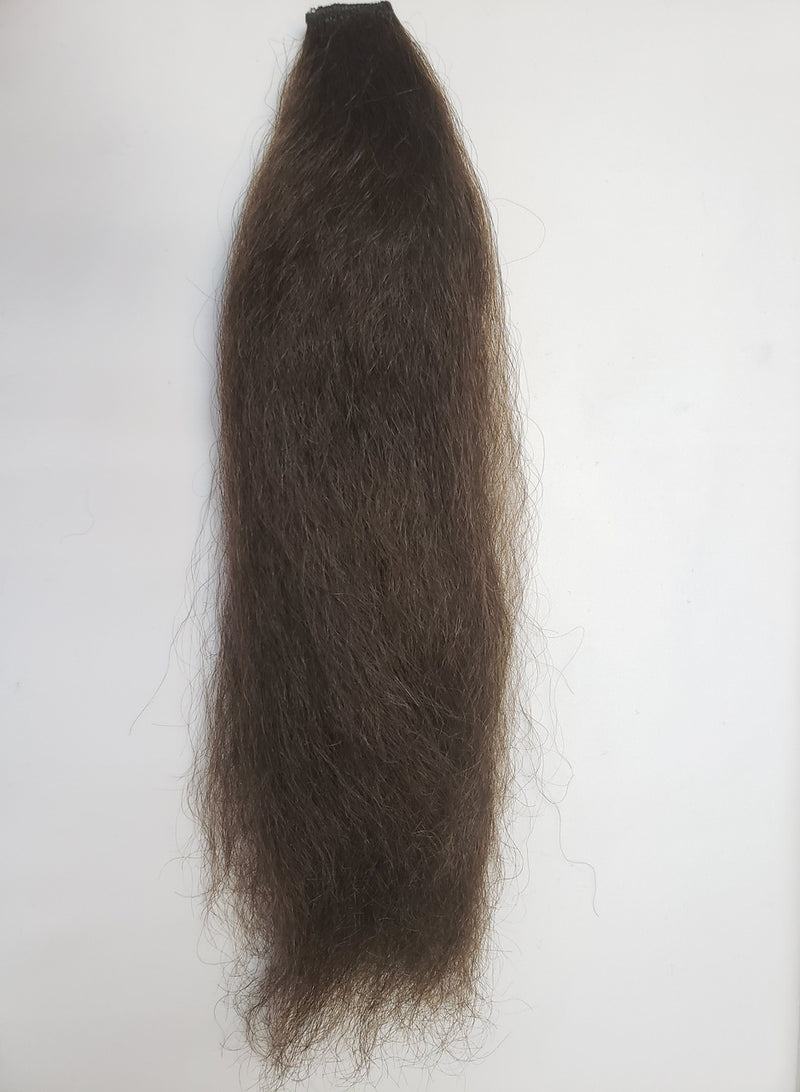 15" Dark Brown Human Hair Ponytail