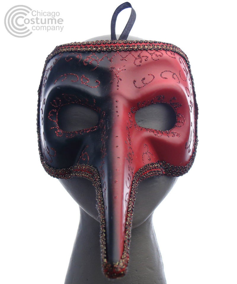 red and black Venetian mask 