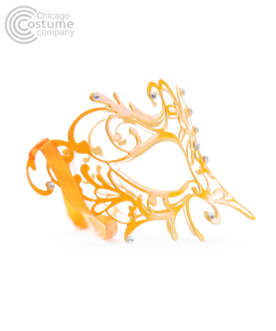 Yvette Metal Eye Mask-Orange