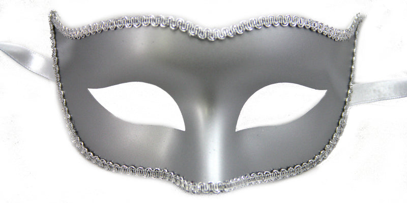 Masquerade Eye Mask - Silver Trim