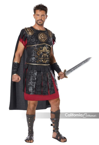 red gladiator roman suit