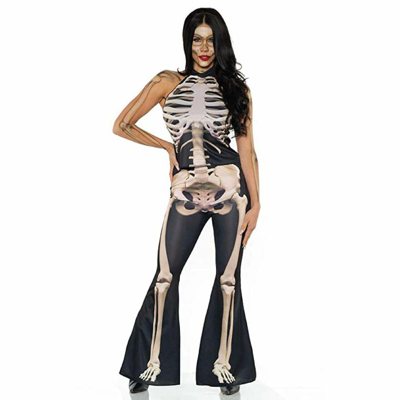 Skeleton Bellbottoms Halter Top