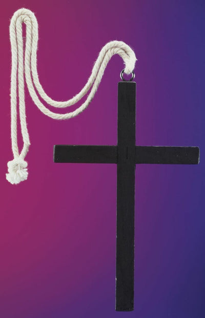 Black Wooden Monk's Cross
