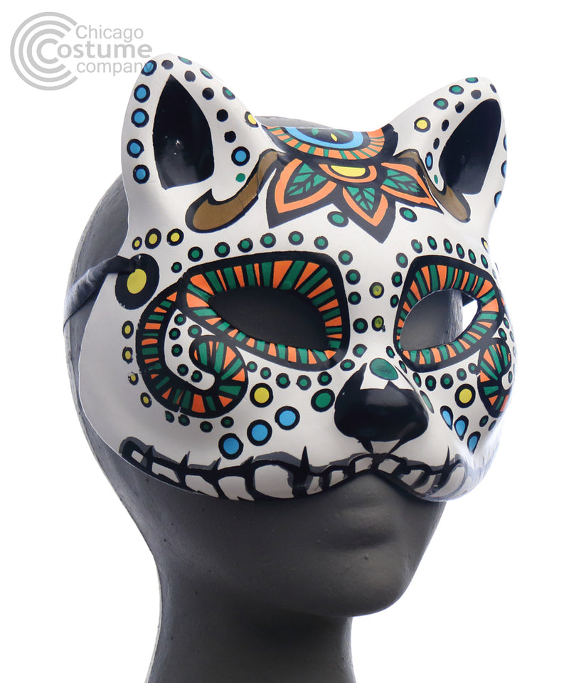Careta Day of the Dead Cat Mask
