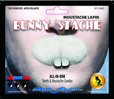 Self Adhesive Bunny Stache Moustache With Teeth