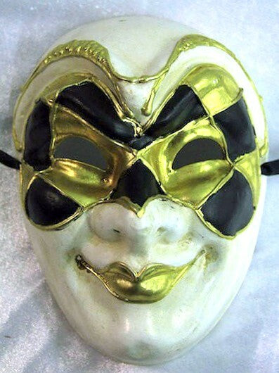Galeno Face Mask-Black and Gold Checkered