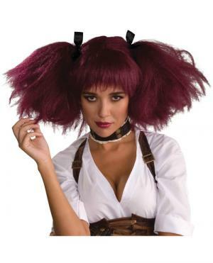 Victorian Industrial & Science Fiction Steampunk Wig  Burgundy