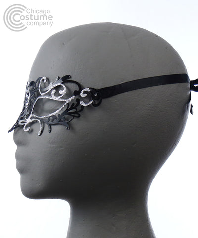 Bali Metal Eye Mask-Silver Black