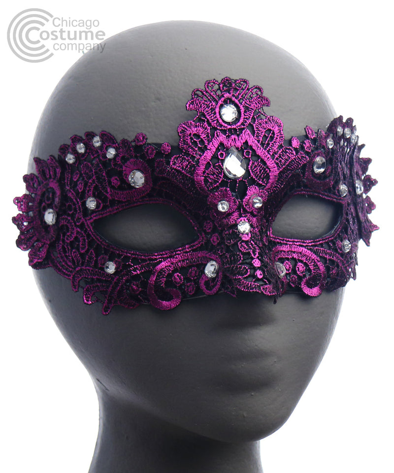 Vennia Fabric Eye Mask Jewels Fuchsia