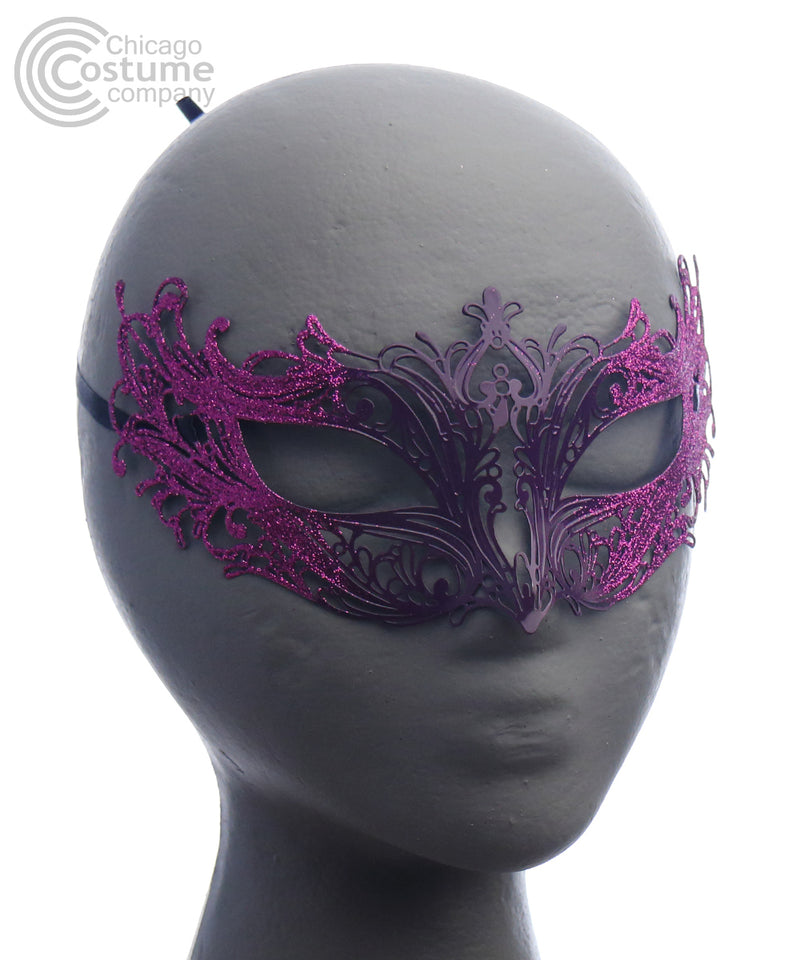 Heart Breaker Metal Eye Mask-Fuschia Purple