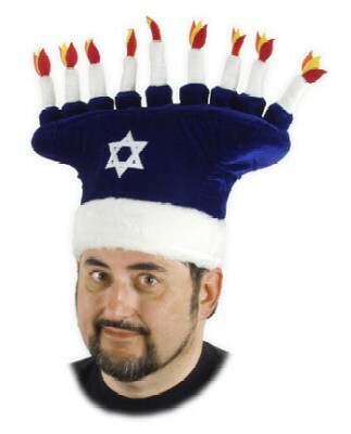 Happy Chanukah-Menorah Adult Hat