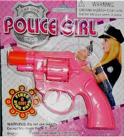 Police Girl Pink Cap Gun