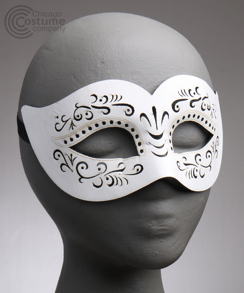 Marcie Leather Eye Mask - White
