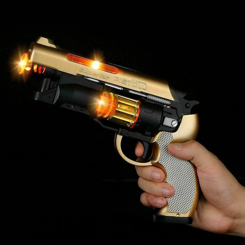 LED Light Up Self Loading Action Toy Pistol Gun
