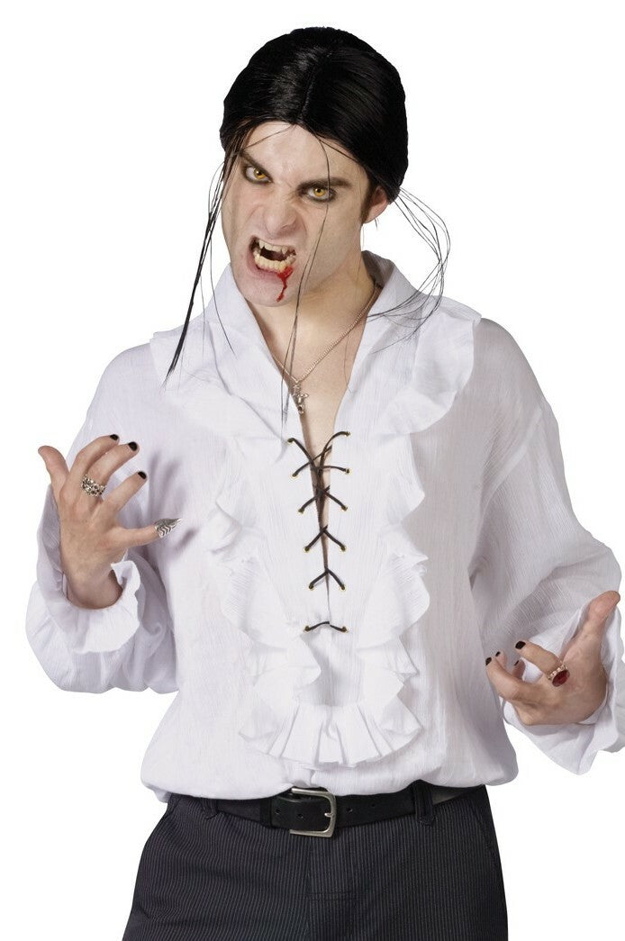 pirate dress shirt Renaissance Medieval Pirate Shirt - White - Costume - Men - 2 Sizes