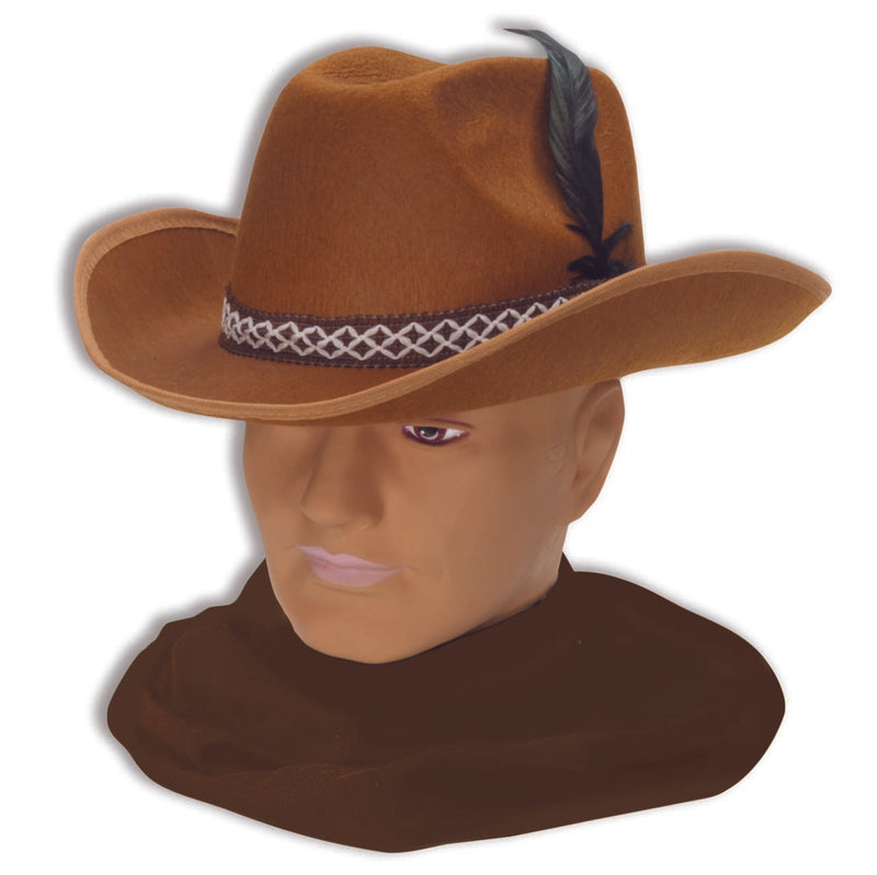 Brown Felt Cowboy Hat