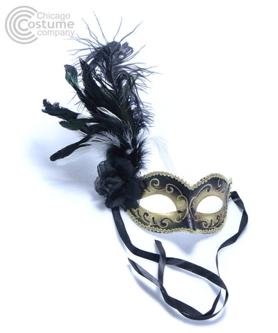 Marilyn Black Gold Masquerade Eye Mask
