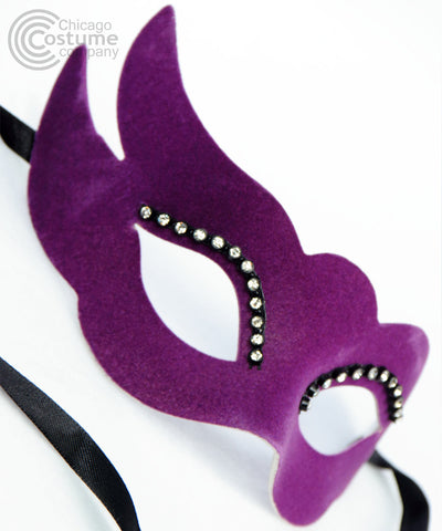 Mariah Eye Mask Purple Clear Rhinestone