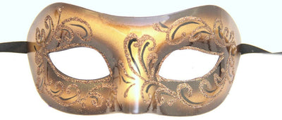 glitter masquerade eyemask brown