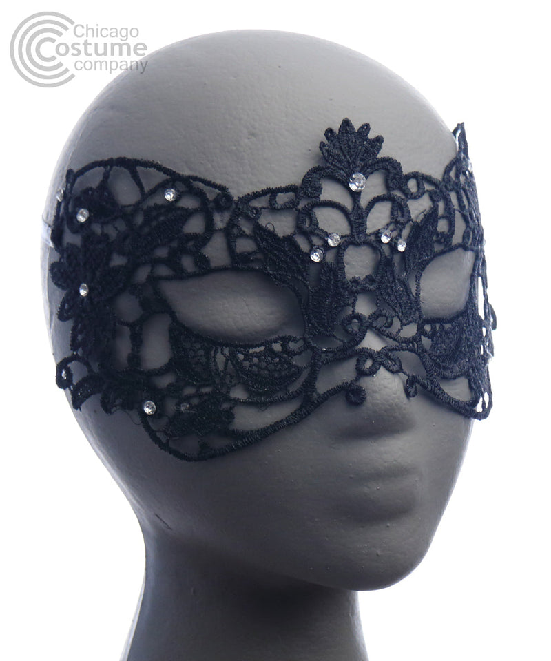Viola Fabric Eye Mask-Black