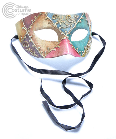 multicolored masquerade eye mask