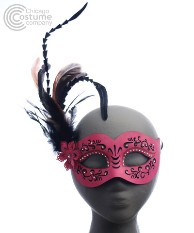 Veronica Leather Mask-Pink