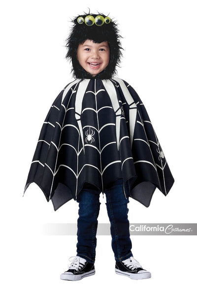 Glow in the Dark Spider Poncho Toddler Costume