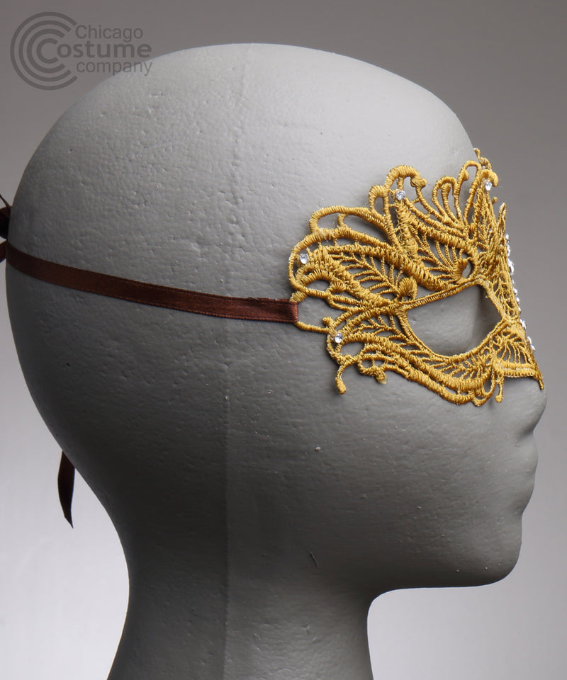 Saddi Fabric Eye Mask-Gold