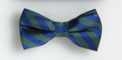 Roaring 20's Striped Bow Tie - Blue-Green