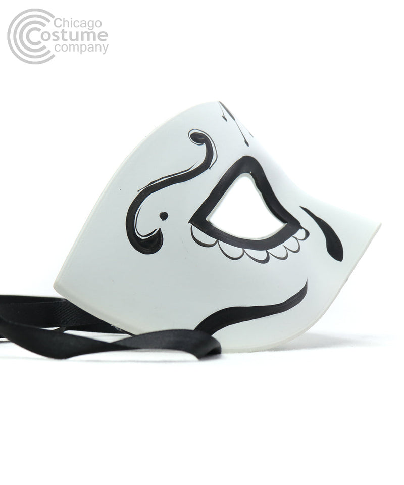 white black design masquerade mask