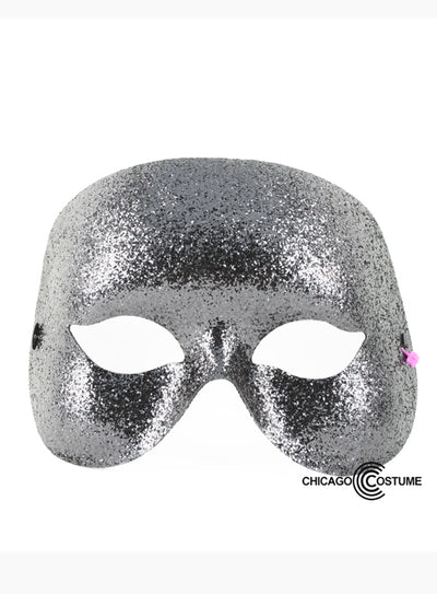 Masquerade Glitter Mask-Black