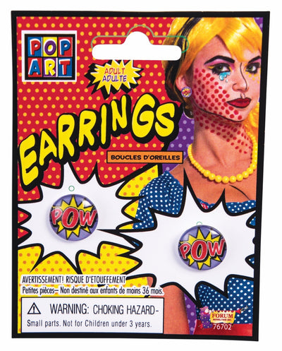 Pop Art "POW" Earrings
