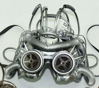 Cephalopod Steampunk Mask - Silver