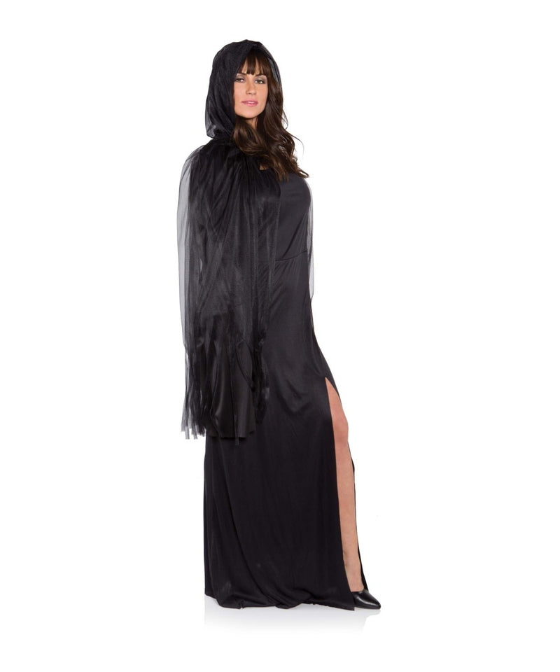 Ghost Chapes 3/4 Length Ghost Cape - Black | Chicago Costume Company