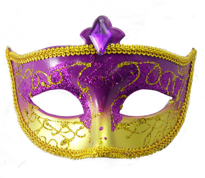 Fancy Party Mask-Purple and Gold