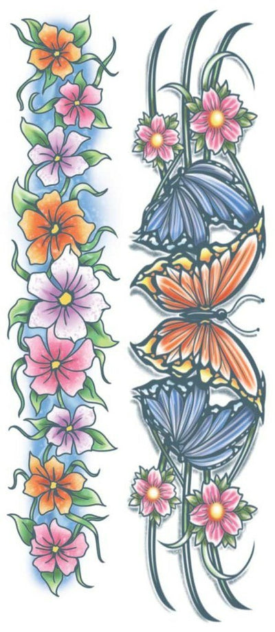 Body Bands Temporary Tattoo - Flowers Chicks Dig Bands