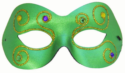 Fashion Glitz Eye Mask- Green