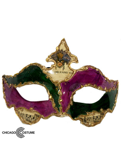 Solero Mardi Gras Masquerade Eye Mask- Purple Top Right