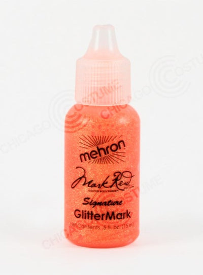 Orange glitter mark mehron