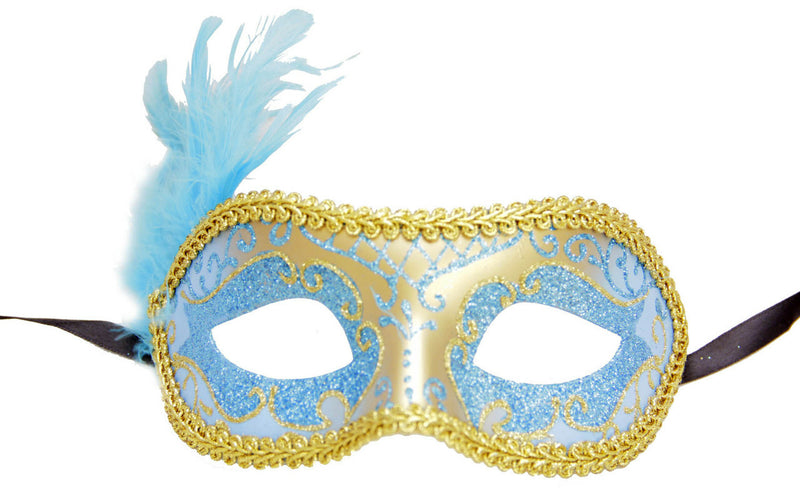 Bagloni Eye Mask-Light Blue/Gold