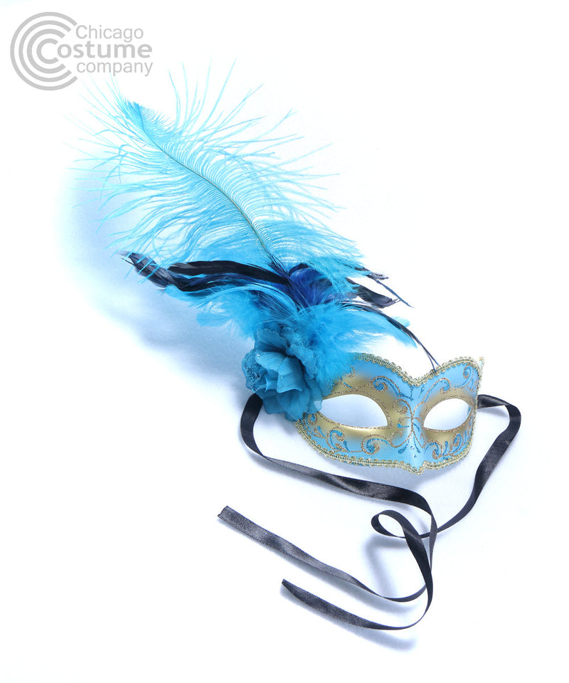 Marilyn Blue Gold Masquerade Eye Mask