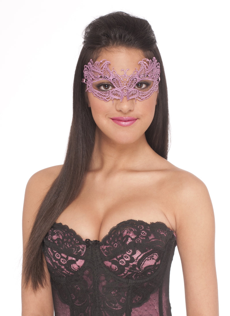 Adult Size Lace Eye Mask pink