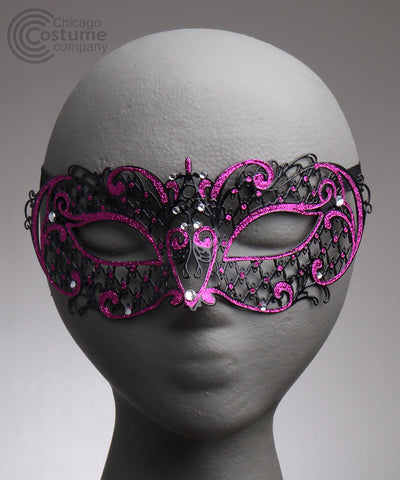 Anastasia Metal Eye Mask Fuschia