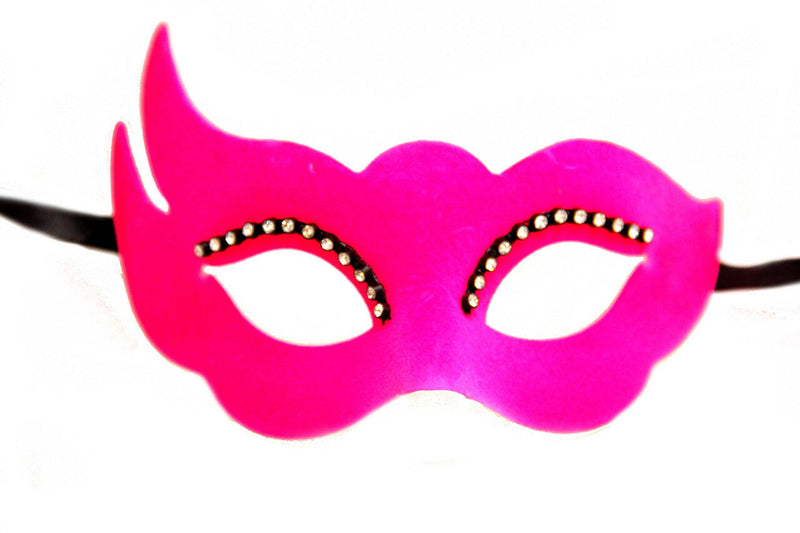 Mariah Eye Mask Pink Clear Rhinestone