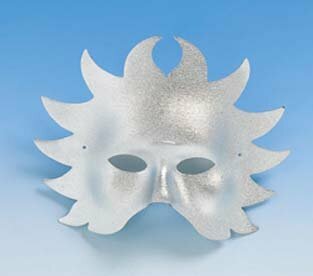 Italian Sun Mask - Silver