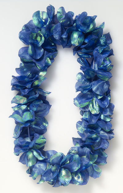 Deluxe Pearlized Lei - Blue