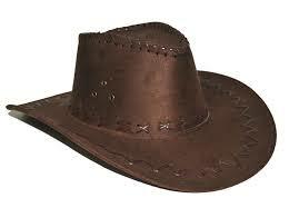 Brown Cowboy Hat w- Stitching