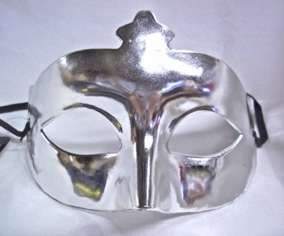 Plastic Party Mask - Silver