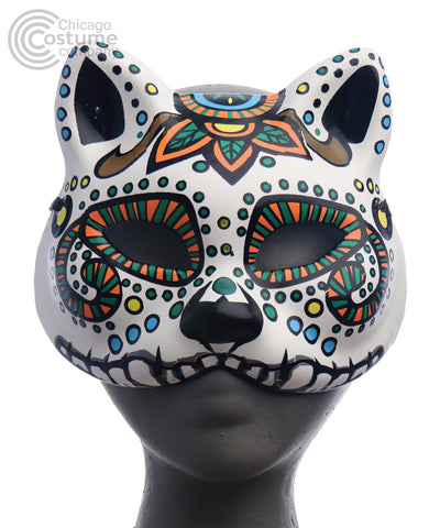 Careta Day of the Dead Cat Mask
